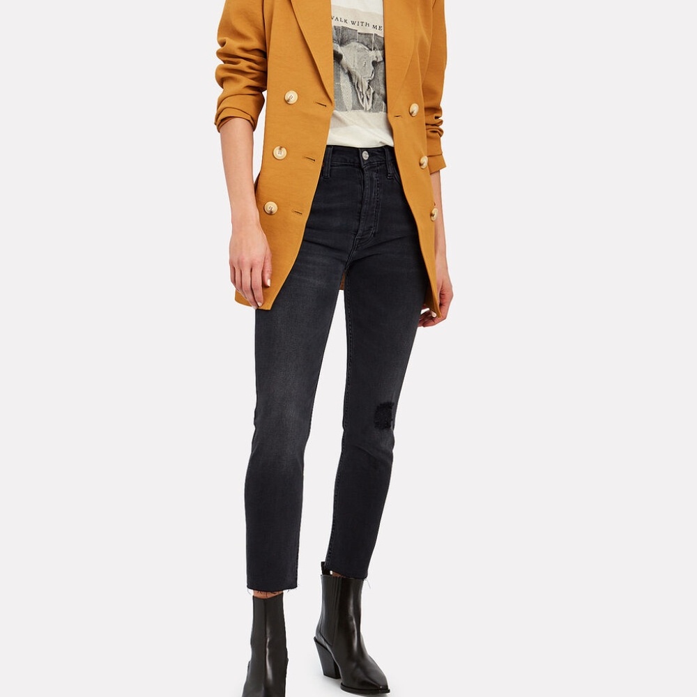 RE/DONE High-Rise Ankle Cropped Jeans